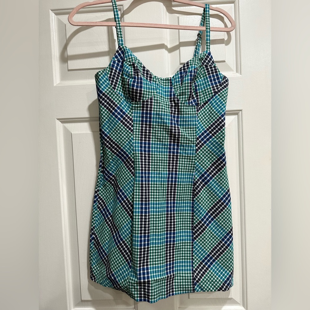Urban Outfitters mini checkered dress.